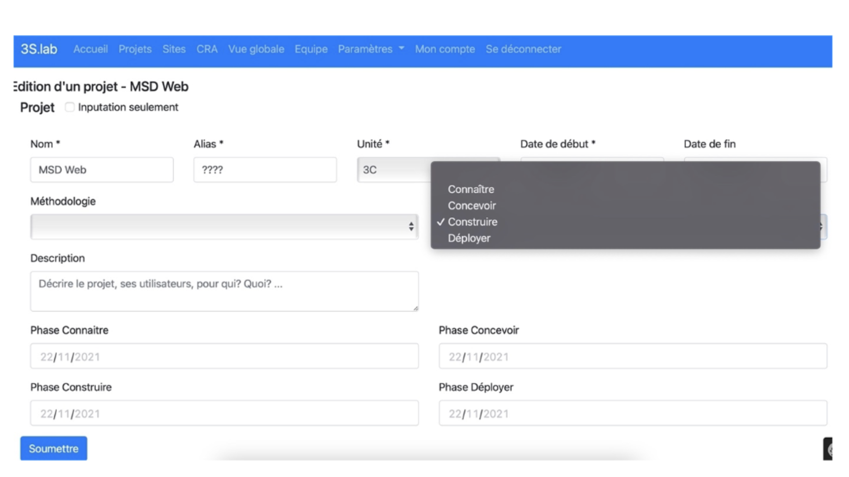 Projet gestion des équipes pour Suez Smart Solution.